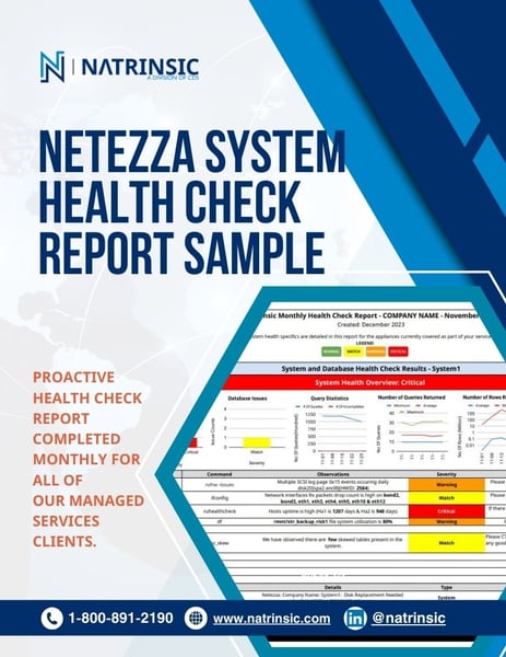 Netezza  Health Check Sample