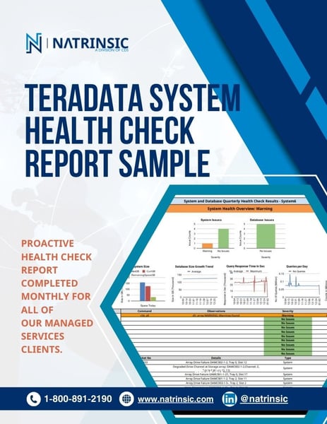 Teradata Health Check Sample